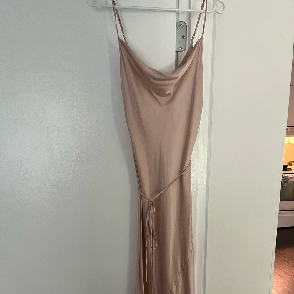 Waldorf dress in Blush Satin from Park & Fifth. - Picture 3 of 5